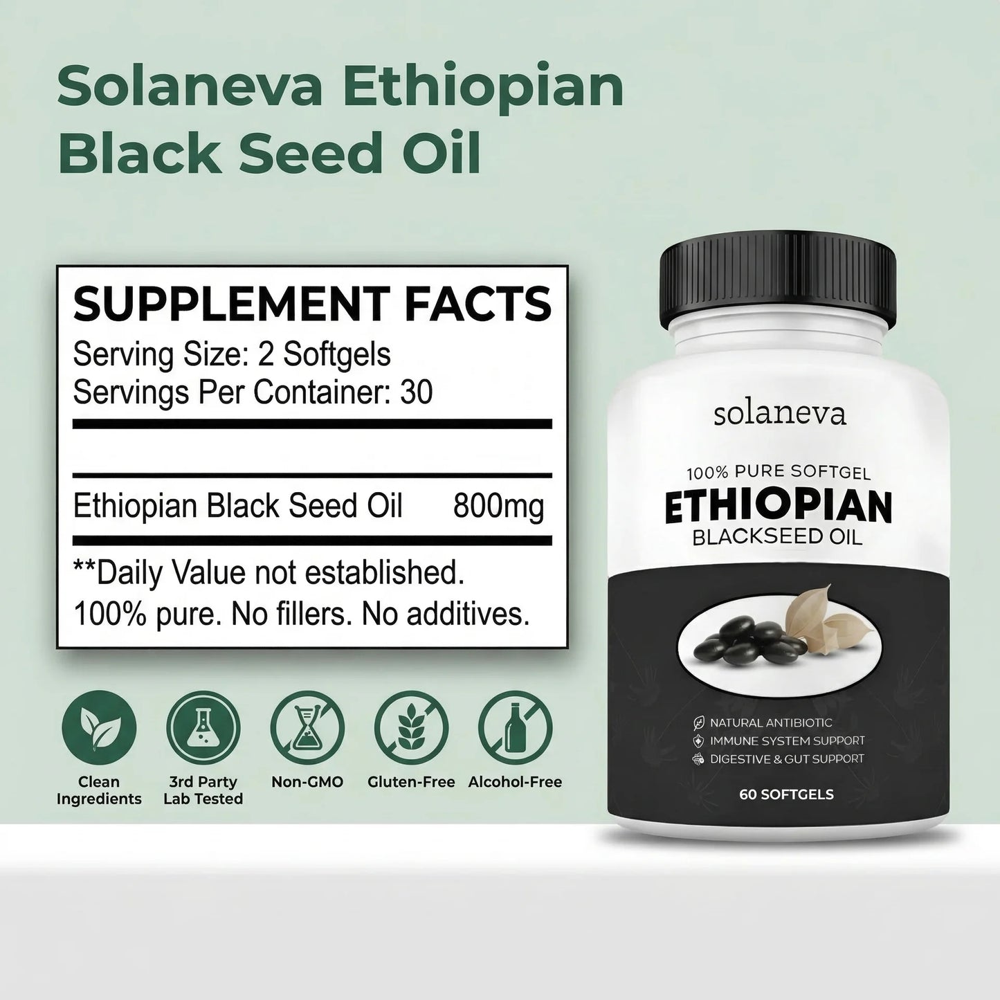 Ethiopian Black Seed Oil Softgels